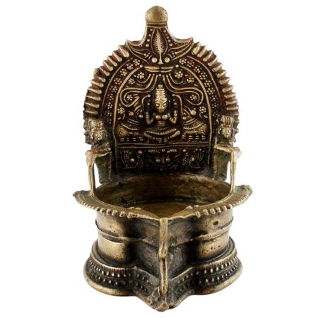 Golden Brass Oil Lamp Hand Crafted  Lamp For Diwali